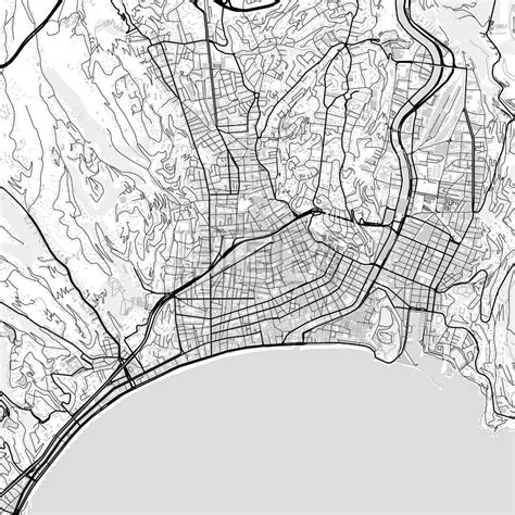 Downtown Map Of Nice Light Hebstreits Sketches Amazing Maps Map