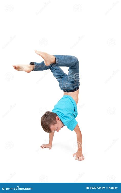 Young Boy Doing Handstand Stock Image Image Of Competition 103273429