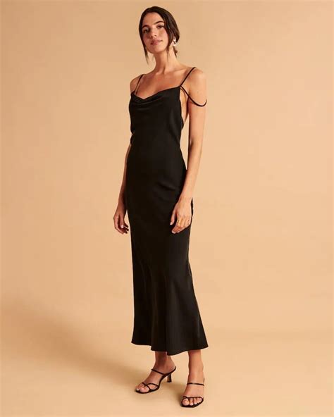 Abercrombie And Fitch Cowl Neck Slip Maxi Dress