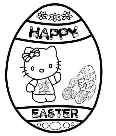 Printable Easter Egg Coloring Pages Hello Kitty Colouring Pages