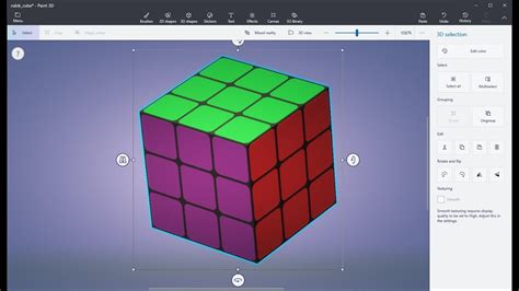 Windows 10 Paint 3d Rubik Cube Youtube