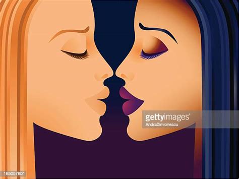 Lesbian Kiss High Res Illustrations Getty Images