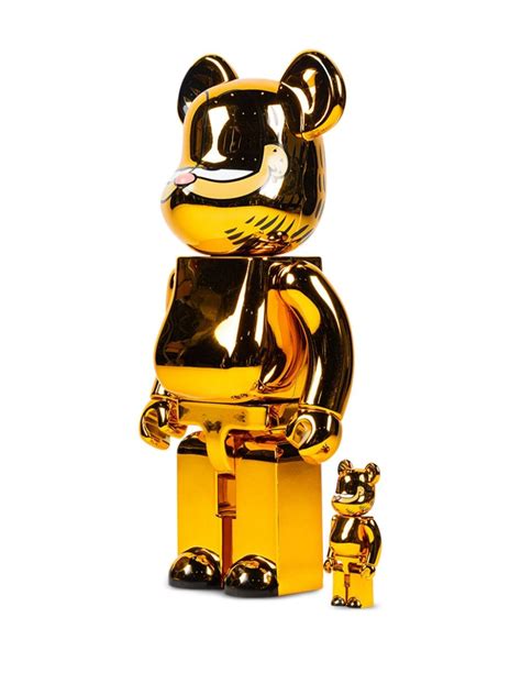 Medicom Toy X Garfield Gold Chrome Ver Be Rbrick And Figure Set Farfetch