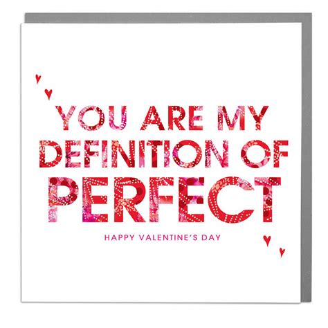 You Are My Definition Of Perfect Valentines Day Card By Lola Design