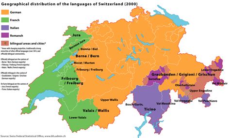 While still named the swiss confederation for historical reasons, modern switzerland is a federal directorial republic consisting of 26 cantons, with bern as the seat of the federal authorities, called 'federal city. File:Map Languages CH.png - Wikimedia Commons