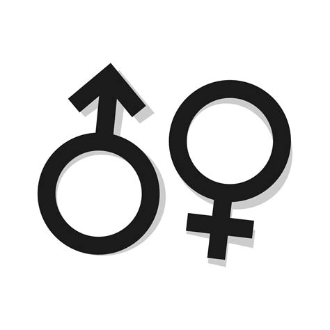 Icônes Féminines Masculines Symboles Masculins Et Féminins Icône De