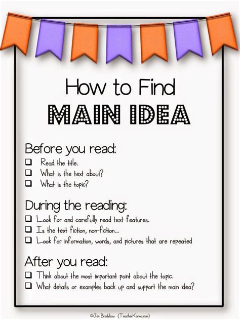 Main Idea Examples 4th Grade Angela Loos Reading Worksheets