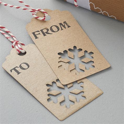 Recycled Lasercut Snowflake T Tags By Sophia Victoria Joy