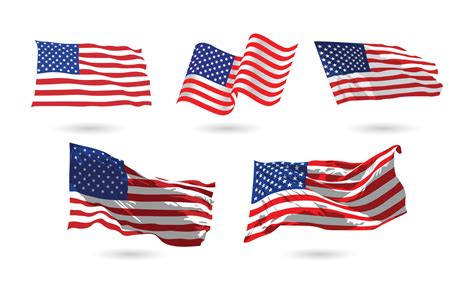American Flag Waving Vector Art Icons And Graphics For Free Download