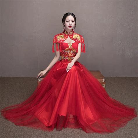 Chinese Red Traditional Dress Wedding / Children Princess Dresses Girl