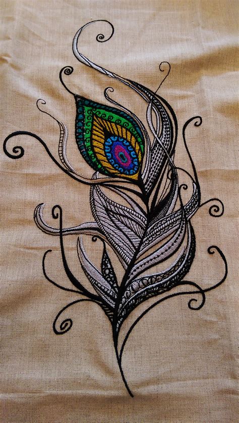 Peacock Feather Designs For Embroidery