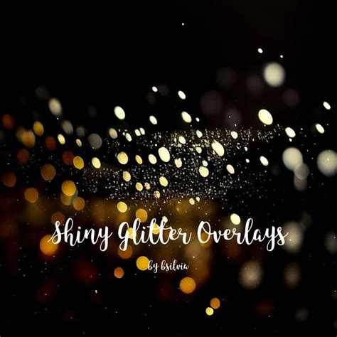 Shiny Glitter Overlays Yellow Glitter Overlays Fine Bokeh Etsy In