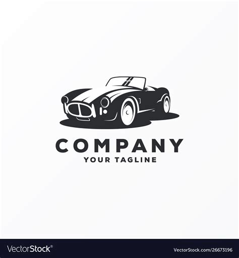 Awesome Vintage Car Logo Design Royalty Free Vector Image