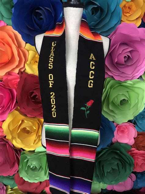 Graduation Class Of 2023 Mexican Rose Sash Sarape Zarape Etsy