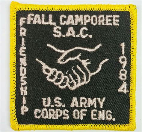 Us Army Corps Of Engineers 1984 Fall Camporee Sac Patch In 2020 Us