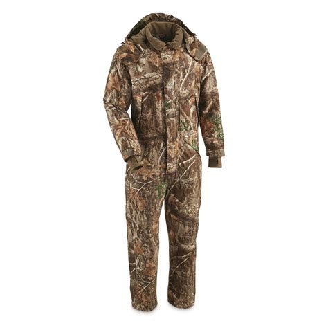 Guide Gear Mens Dry Waterproof Hunting Coveralls With Hood Insulated