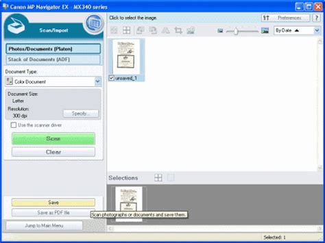Understand ij network scanner selector ex for a windows pc. Canon Pixma MX340: Scan Documents (Windows)
