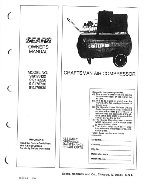 1 how this guide is organized the handbook contains boxed highlighted sections with compressed air energy savings and operations. Craftsman Air Compressor 919 User Guide | ManualsOnline.com