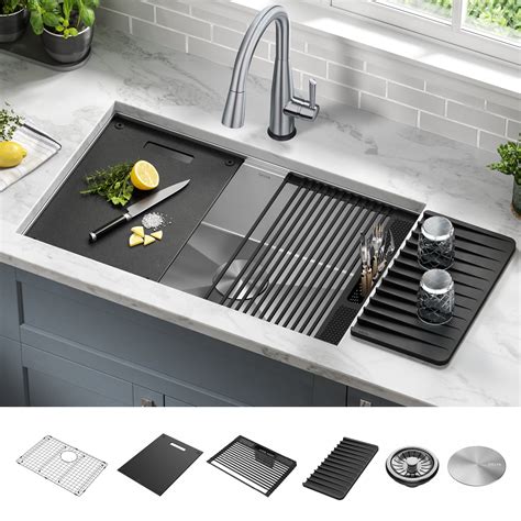 Stainless Steel Kitchen Sink With Drainboard Undermount Dandk Organizer