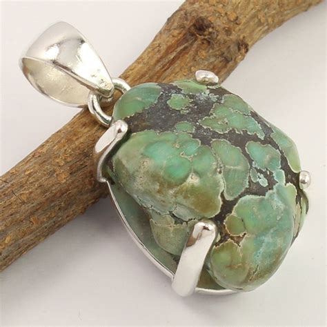 Natural TIBETAN TURQUOISE Gemstone 925 Sterling Silver Jewelry Fabulous