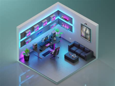 Little Isometric Gaming Room By Ahmed Jabnouni On Dribbble