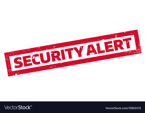 Security Alert Rubber Stamp Royalty Free Vector Image