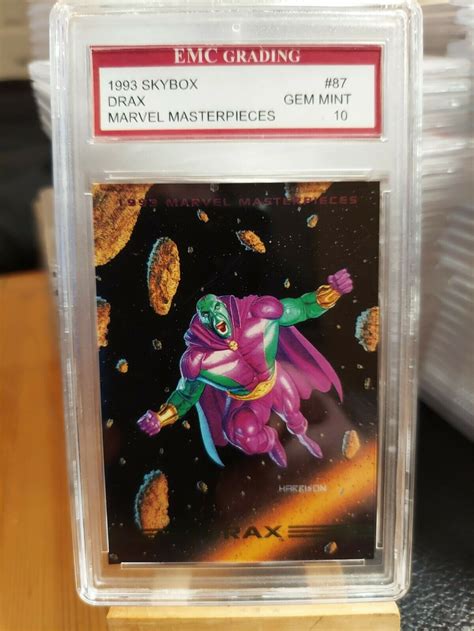 Mavin | DRAX 1993 Marvel Masterpieces Card EMC GRADED 10 VINTAGE SKYBOX