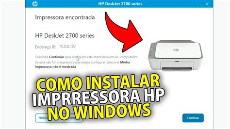 Como Instalar Uma Impressora Da Hp No Windows Corretamente Youtube