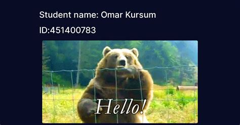 Student name: Omar Kursum
