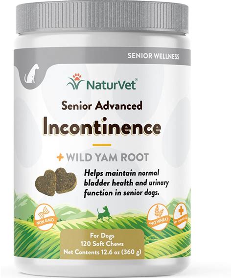 Naturvet Senior Advanced Incontinence Soft Chews Dog Supplement 120