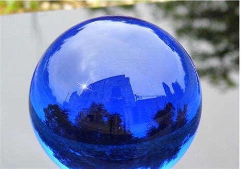 70mm Mysterious Dark Blue Crystal Glass Healing Sphere Feng Shui Ball