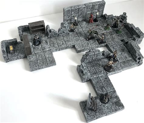 Modular Dnd Dungeon Tiles Dungeons And Dragons Terrain Etsy
