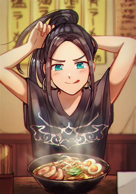 Kawaii Anime Girl Eating Ramen Japanese Noodle Anime