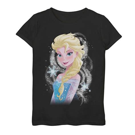 Disney S Frozen Girls 7 16 Elsa Snowflake Swirls Graphic Tee