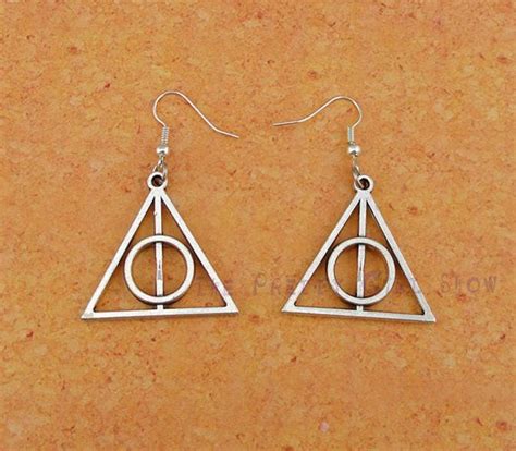 Deathly Hallows Charm Earring Harry Potter Earring In Silver Charm