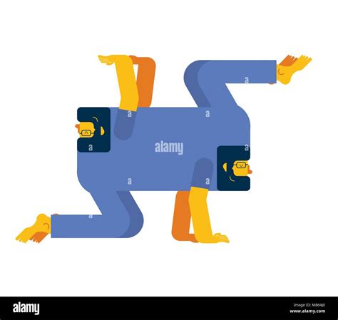 monster with beard on all fours vector illustration stock vector image and art alamy