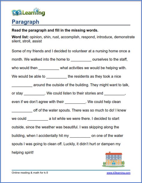 Grade 3 English Worksheets Synonyms