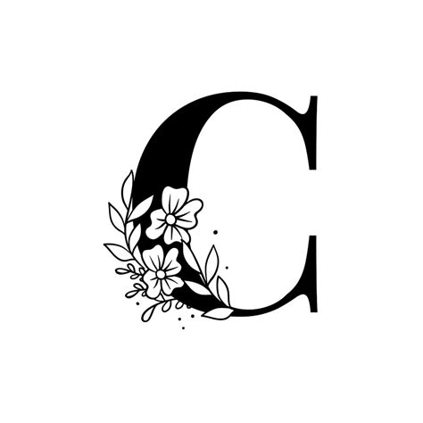 Floral Alphabet Font Letter C Images Free Vectors Pngs Mockups