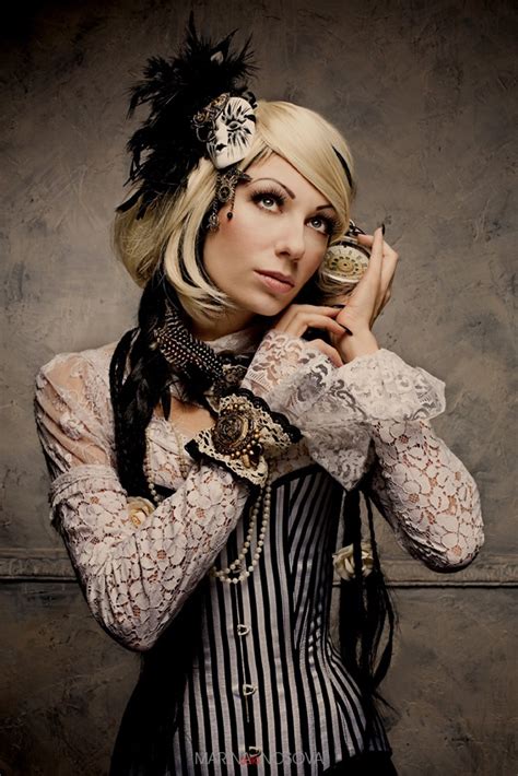 Steampunk Fashion Guide Steampunk Feathers Lace Stripes