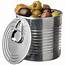 TIN CAN DESSERT SILVER CONTAINERS WITH LID  DISPOSABLE SO