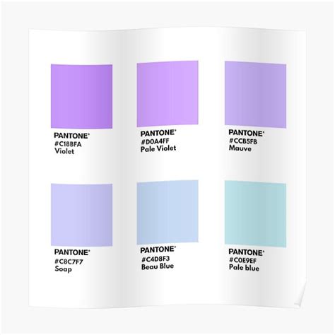 Violet Gradient Pantone Color Swatch Poster For Sale By Softlycarol Redbubble
