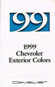 1999 Chevrolet Cavalier Paint Color Chip Chart Sample Brochure Ebay