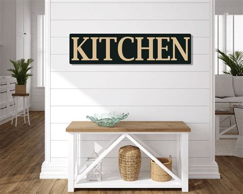 Rustic Kitchen Sign Large Kitchen Metal Sign Black Farmhouse Etsy