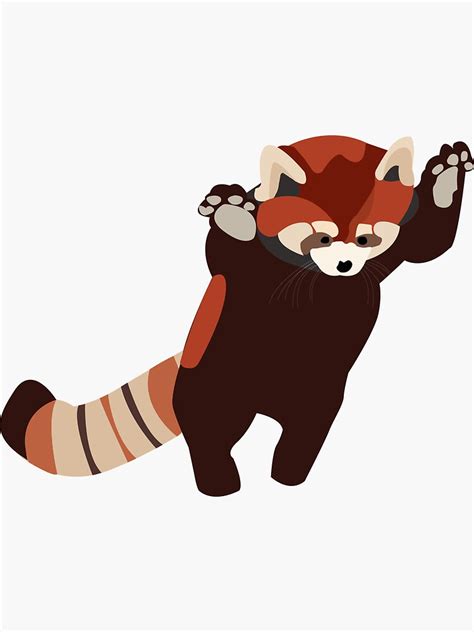 Jumping Red Panda Sticker For Sale By Winston09 Redbubble