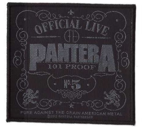 Pantera Patch 101 Proof Bandpatchesnl