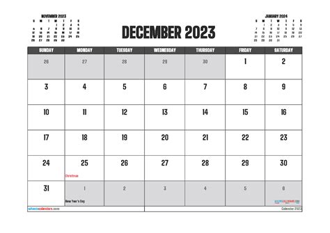 Download Small Printable Calendar 2023 A4 23o243
