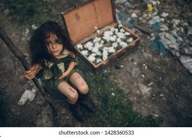 Homeless Girl Sitting On Garbage Dump Stock Photo 1428360533 Shutterstock