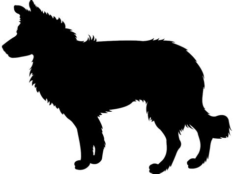 Border Collie Silhouette Free Vector Silhouettes