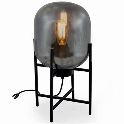 Glass Lamp Smoked Table Edison Lamps Homesdirect365