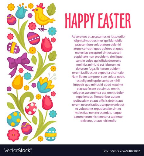 Happy Easter Wish Christian Holiday Traditions Vector Image